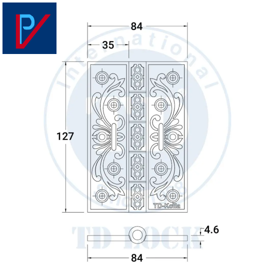 BẢN LỀ KOLLA CỬA GỖ - BBL-69130-2C VÀNG MỜ