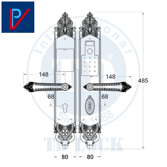 KHÓA ĐIỆN TỬ THÔNG MINH CỬA GỖ - BSM-680488-2