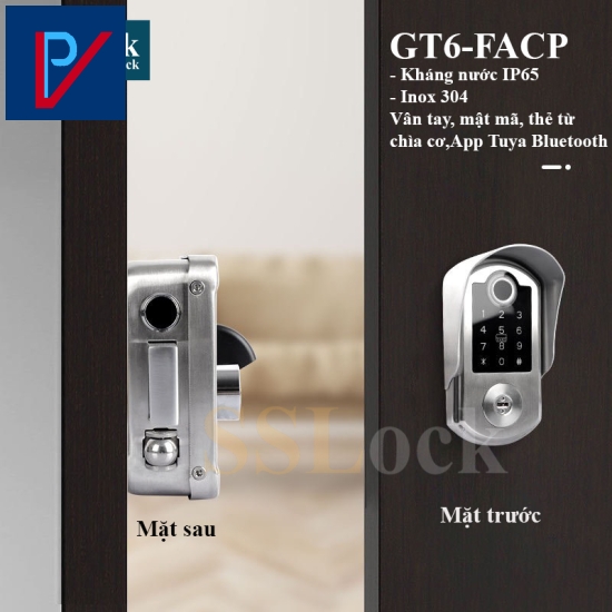 KHÓA CỬA ĐIỆN TỬ SSLOCK GT6 PLUS-FACP